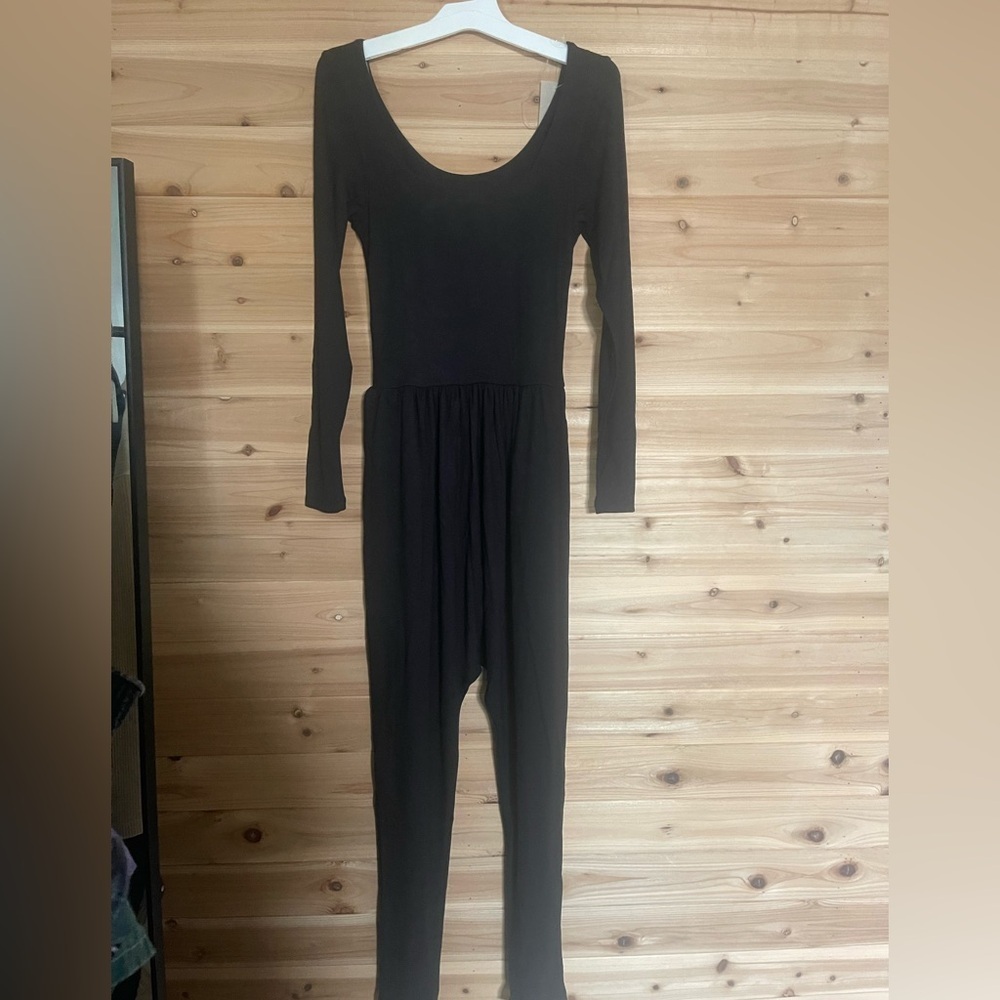 Mono B Black Long Sleeve Jumpsuit